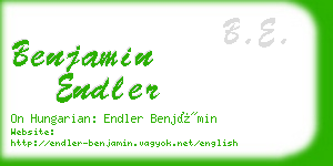 benjamin endler business card